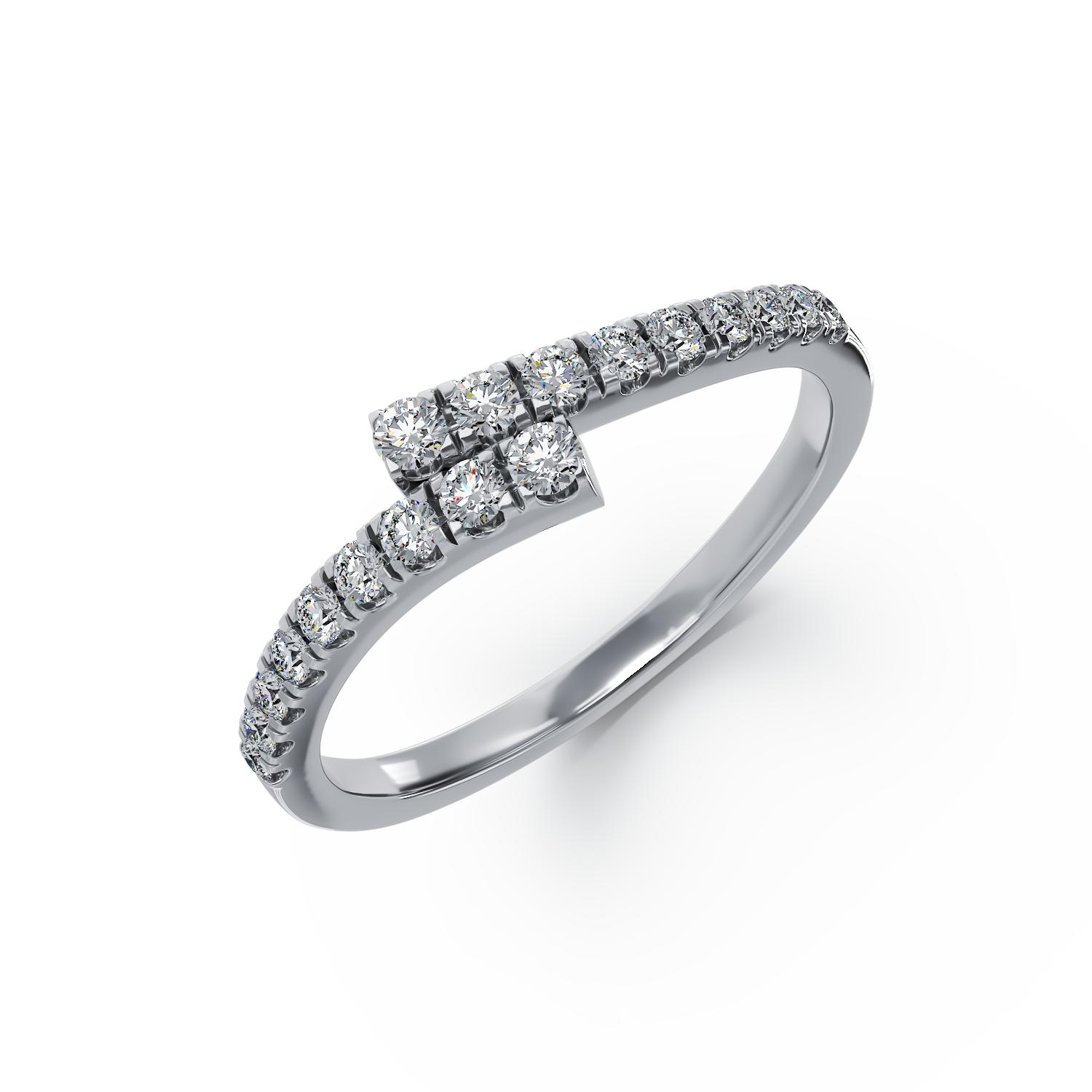 Gyűrű 14K-os fehér aranyból 0.34ct gyémánttal